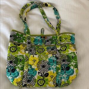 Vera Bradley Floral Tote Bag in Green & Teal - Women Bags